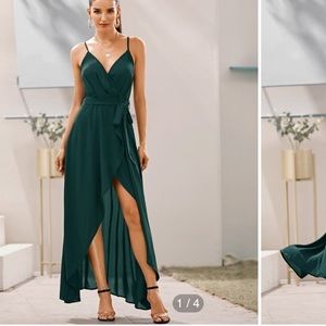 SHEIN Surplice Wrap Belted Cami Dress